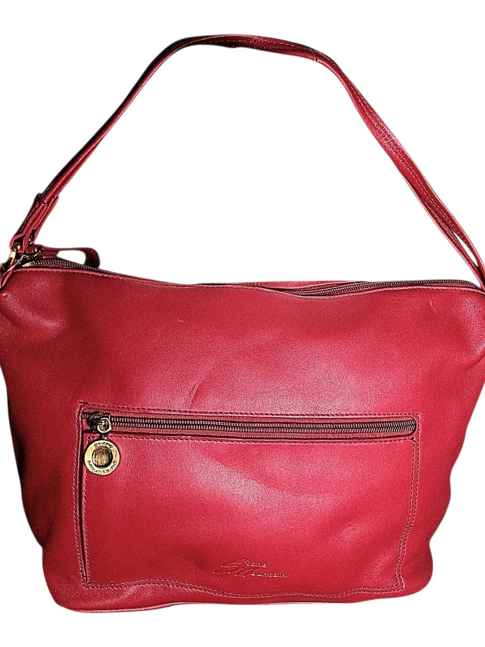 Stone Mountain Genuine Leather Shoulder Bag Purse Raspberry Pink NWT Zip